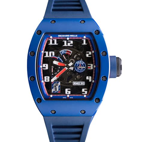 Richard Mille RM030 PSG Blue Ceramic/Red NTPT .